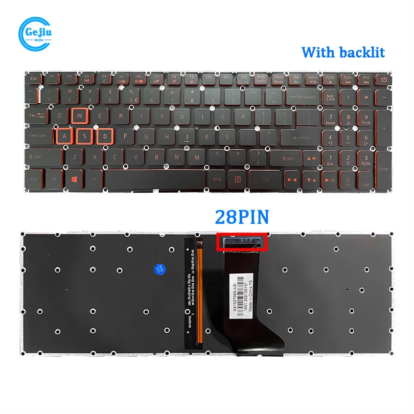 Imagem -02 - Teclado do Portátil Original para Acer Vx15 Vx5793 Vx5591g Vn7-593 G9-591 G3-571 com Retroiluminado Novo