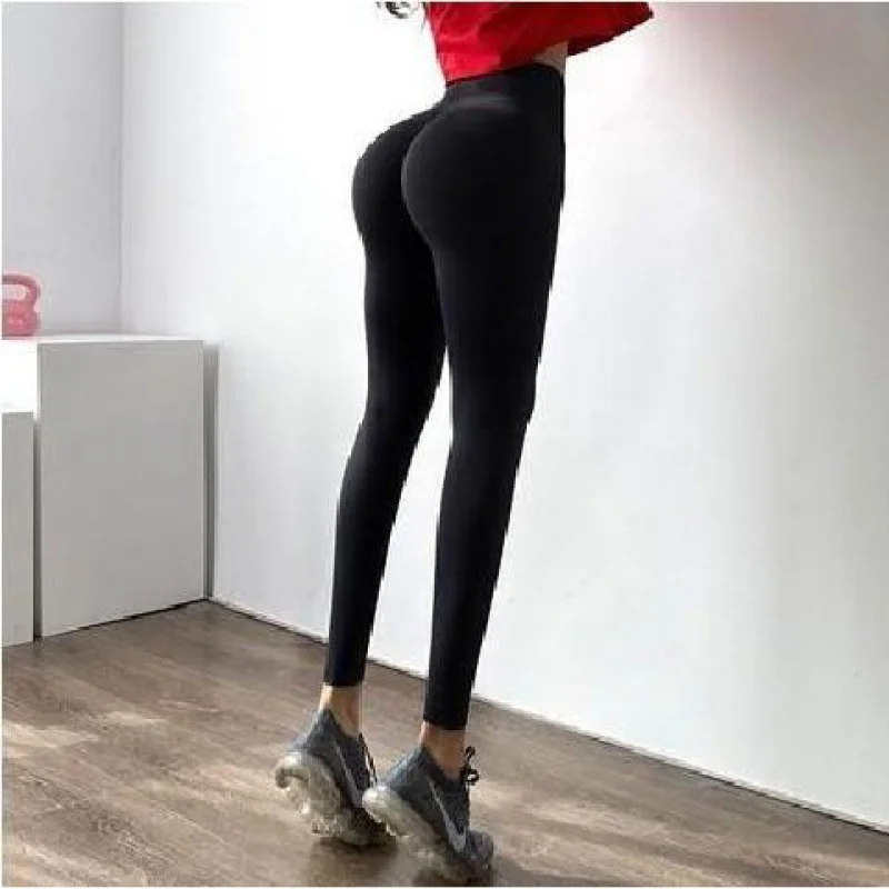 Leggings con cremallera oculta para exteriores, sin quitar, color melocotón, para uso exterior, pantalones ajustados elásticos de cintura alta con fecha