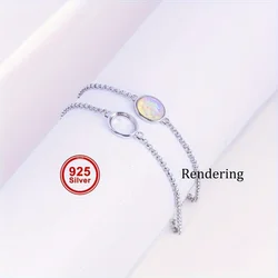 1pc Multiple Size Solid 925 Sterling Silver Or Rose Golden Color Oval Cabochon DIY Bezel Bracelet Settings