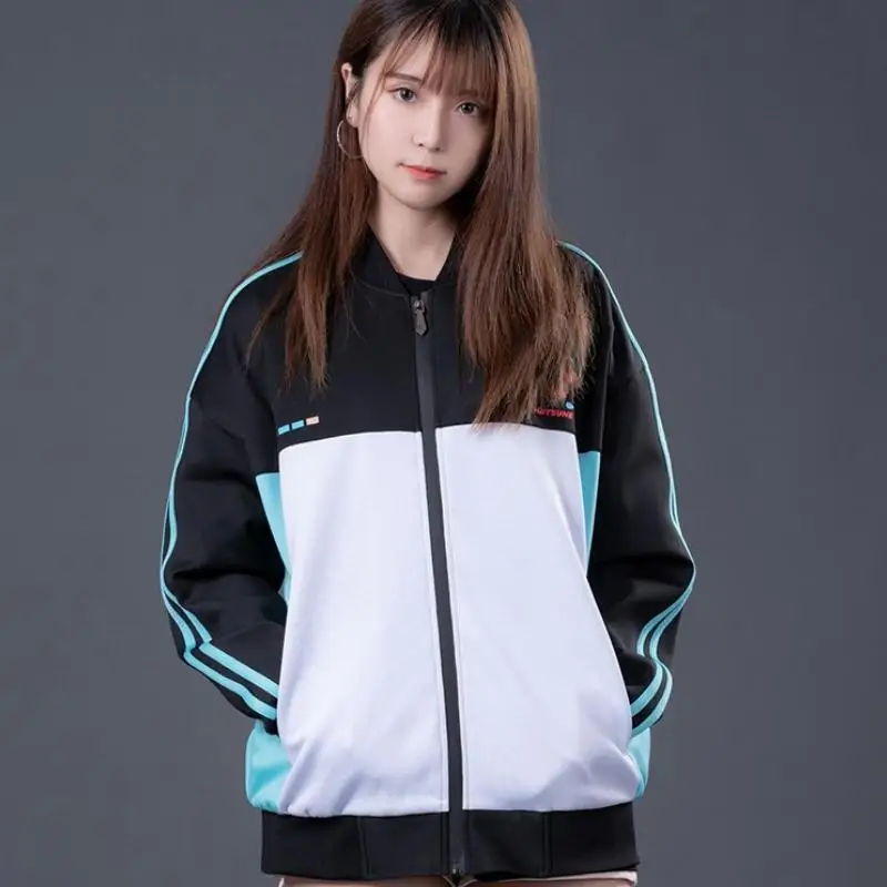 Two-Dimensional Hatsune Miku Esports Heart Series Esports Jacket Casual Printed Top Zipper Boys Girl Sportswear Anime Peripheral