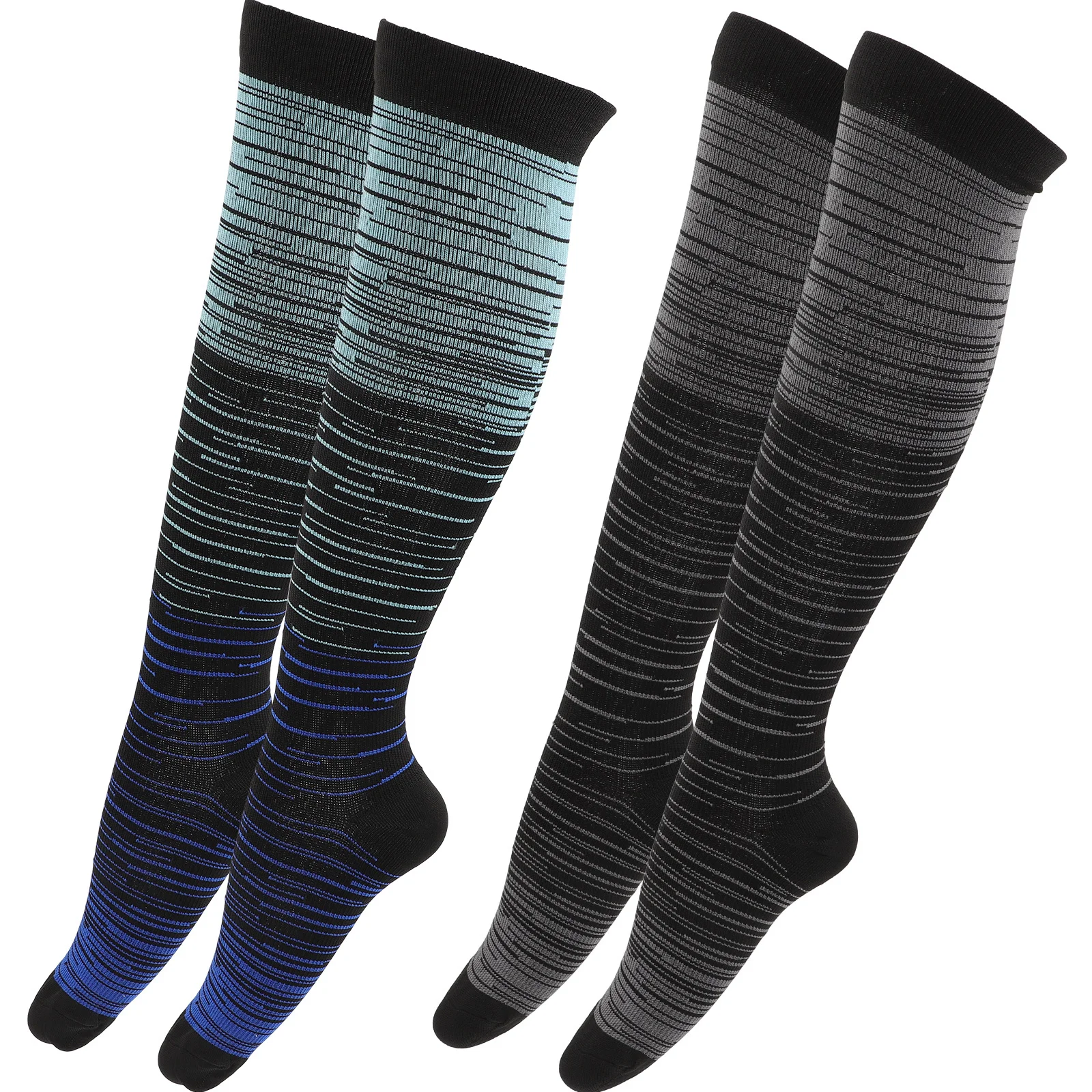 2 pares de calcetines deportivos de colores mezclados medias de compresión medias de fútbol calcetines de pantorrilla hombres suministros deportivos de fútbol medias