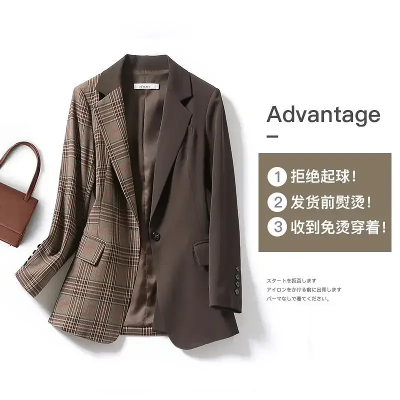 Plaid Blazers Coats for Women Elegant Ladies Clothing Female Women\'s Coat Traf Woman Winter Suit Lady Jackets Autumn Clothes New