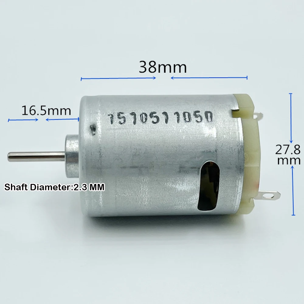 Mini RS-385 DC Motor DC 6V 12V 24V 14500RPM High Speed Carbon Brush Motor 16.5mm Long Shaft for Electric Appliance Tool