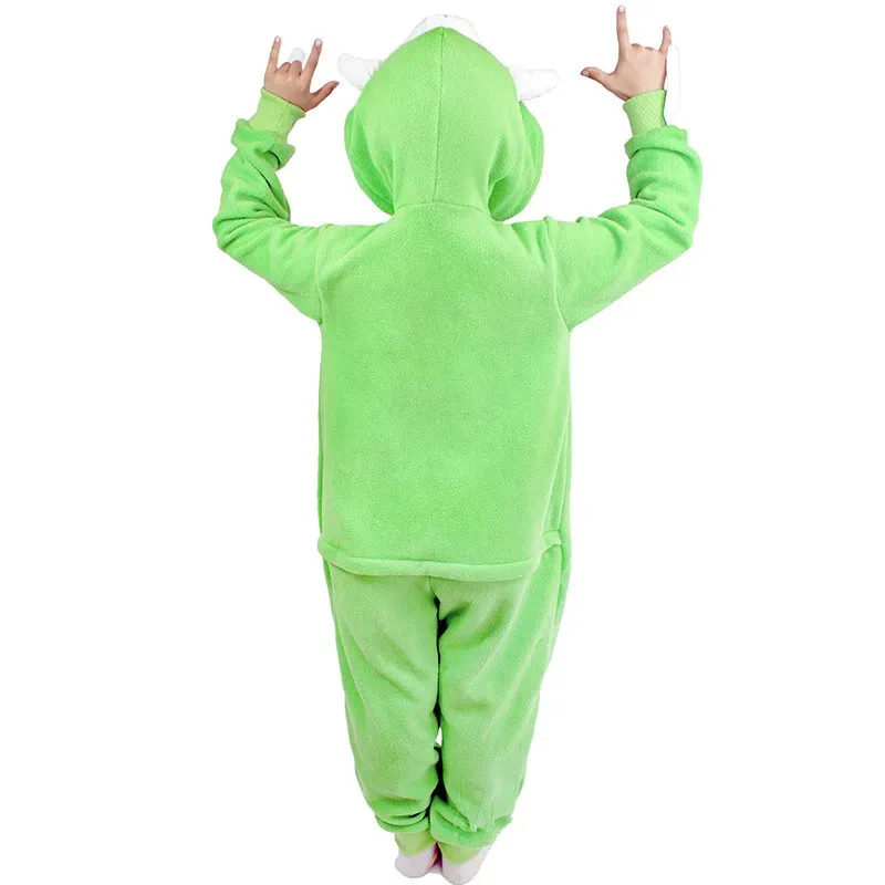 Kids Boys Monsters University Mike Wazowski Halloween Costume Funny Cute Homewear Monster Animal Jumpsuit Cosplay Kigurumis