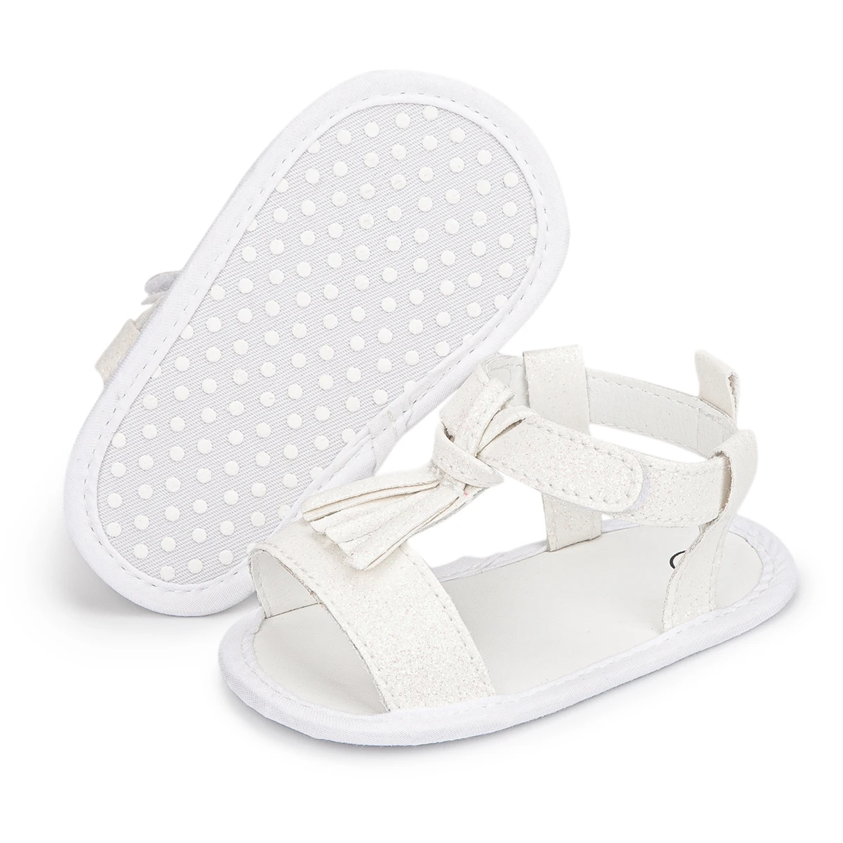 Baby Girls Summer Sandals Sparkling Flat  Soft Bottom Non-slip Infant 0-18M Newborns First Walkers Fashion Crib Shoes