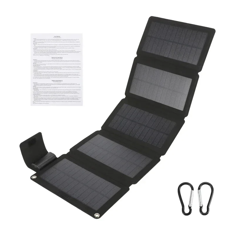 Outdoor Folding Multifunctional Portable Solar Charging Panel Foldable USB Output Device Camping Tool High Power Output