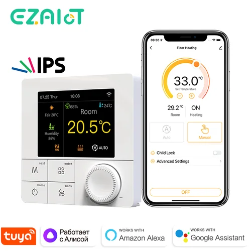 Termostato WIFI Tuya, caldera eléctrica/agua/Gas, Control de calefacción de suelo, control remoto de temperatura, vida inteligente, Google Home, Alexa