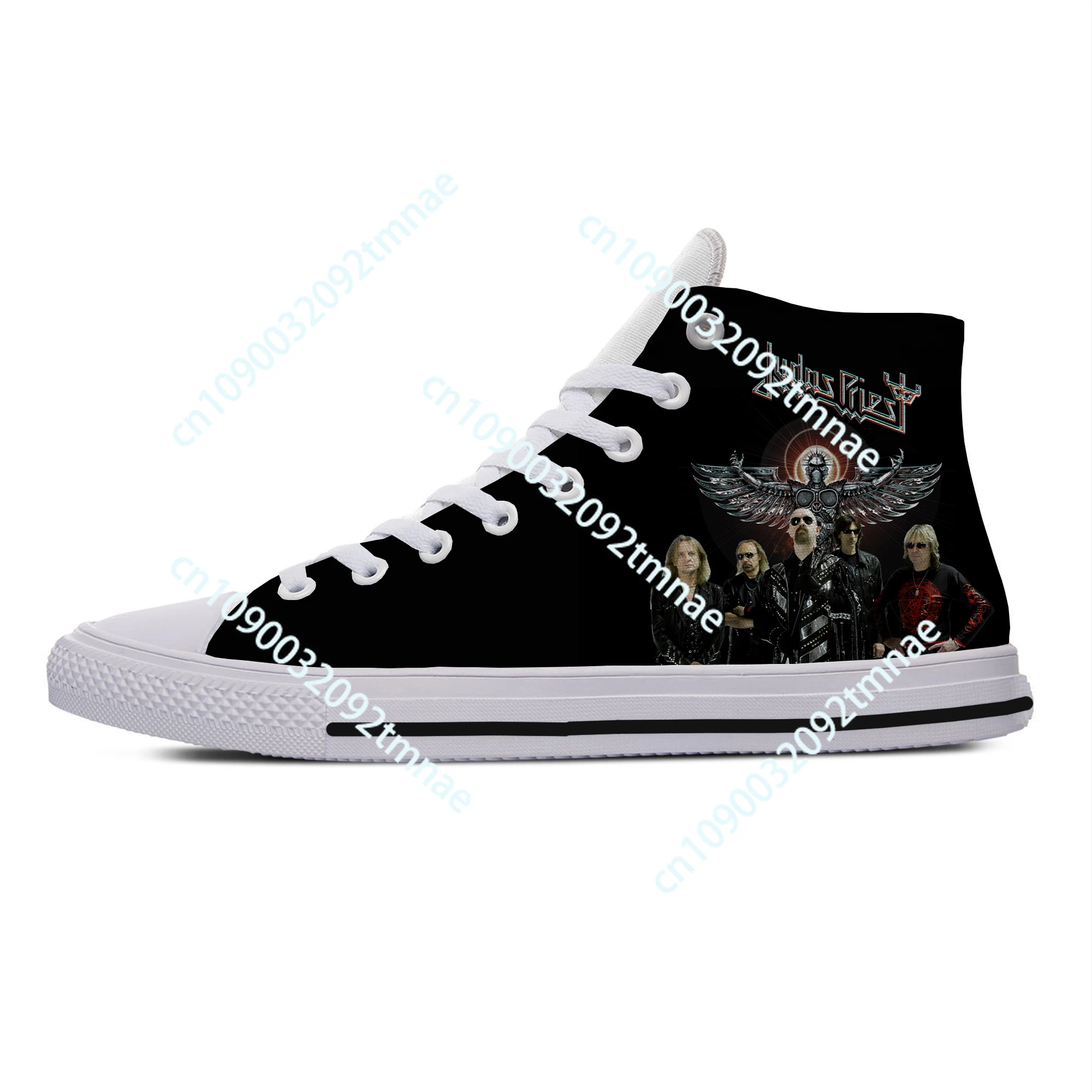 

Hot Cool Summer Judas Priest Rock Band Metal Novelty Design High Top Custom Shoes Men Women Casual Sneakers Latest Board Shoes