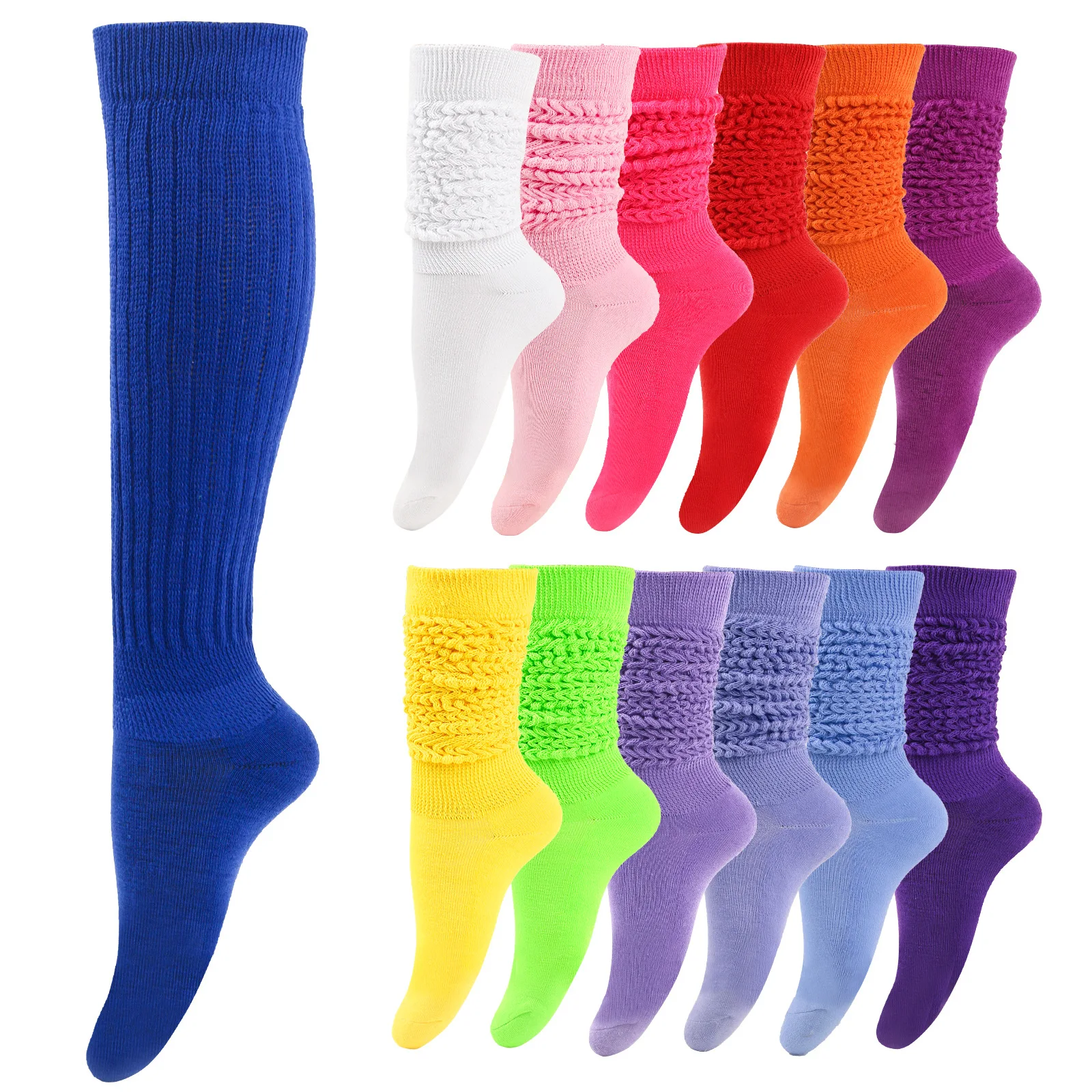 Autumn Winter Socks For Men Women Stockings Thick Wool Hosiery Warm Leg Warmers Elastic Slouch Socks Student Loose Socks