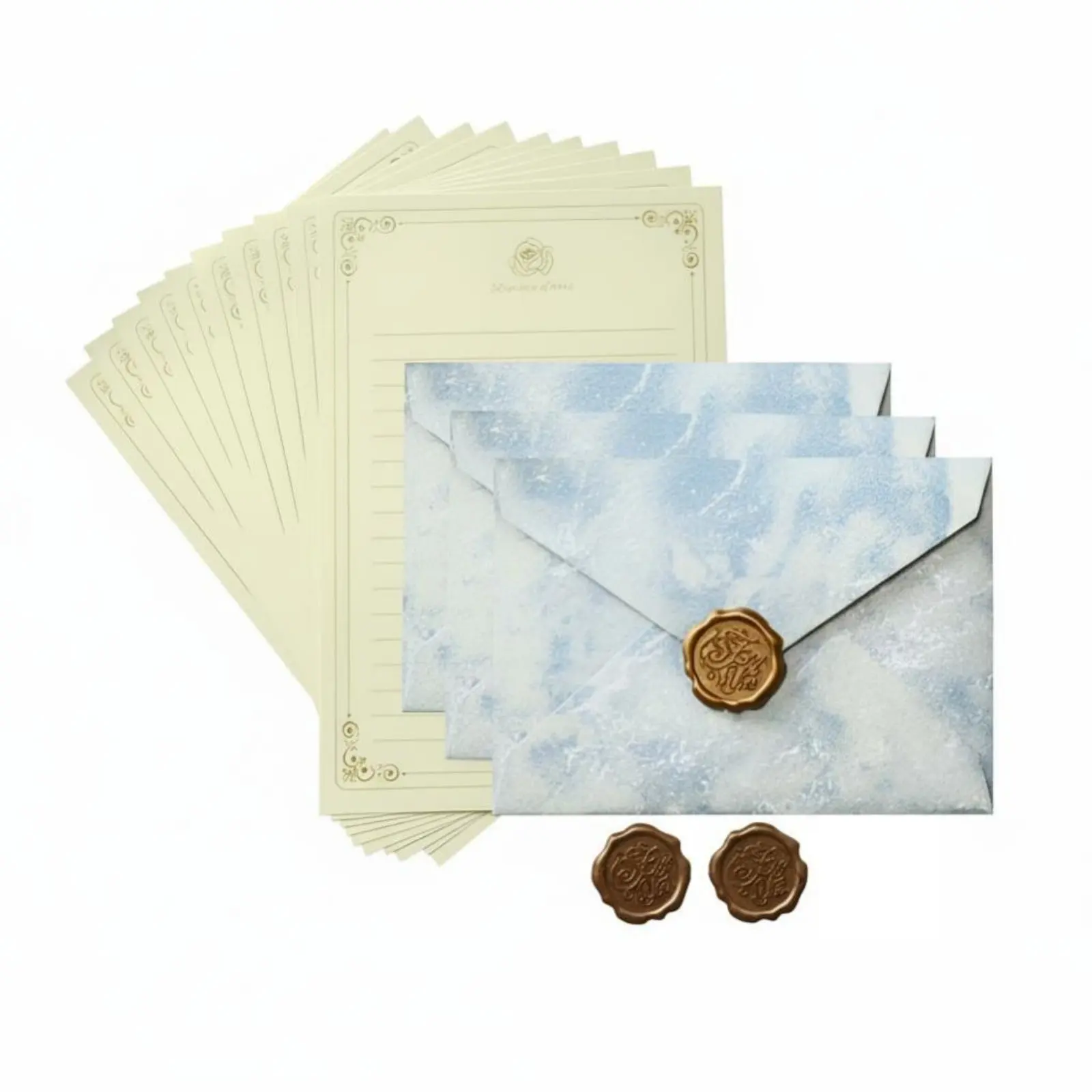 

Vintage Burlap Envelope Set, Thick Letter Paper, Handwritten, Romantic Valentine's Day Gift for Couples