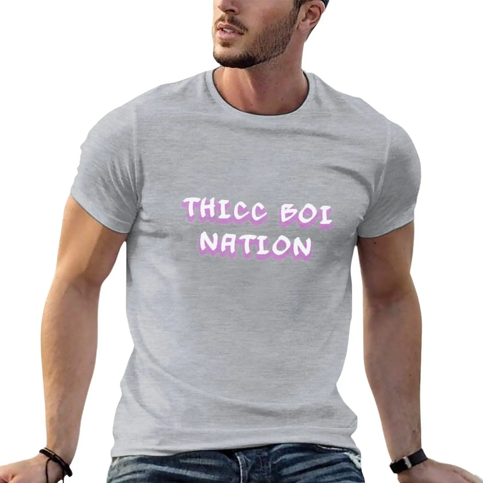 Thicc Boi Nation T-Shirt t-shirts man anime korean fashion anime clothes Men's clothing