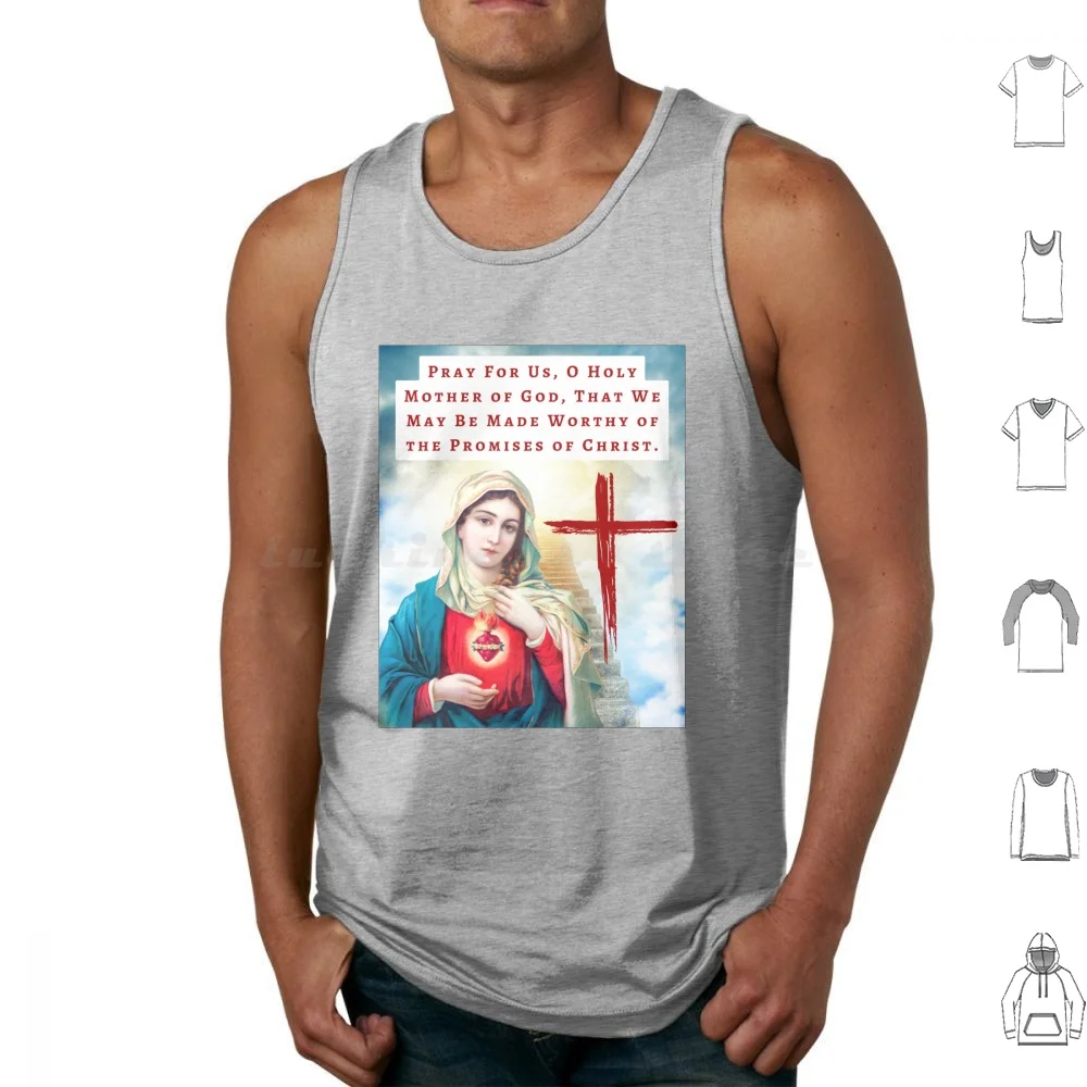 

Saint Mary Tank Tops Print Cotton Saint Mary St Mary Holy Mary Mother Of Christ Mother Of God Virgin Mary Virgen Mary Ave