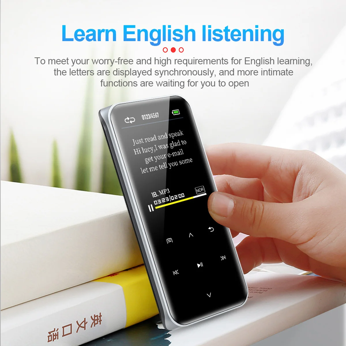 ポータブルmp3プレーヤーm22：hifiサウンド、bluetooth、aviビデオ、txt電子書籍、35時間ボイスレコーダー、15インチディスプレイ、拡張可能メモリ、軽量