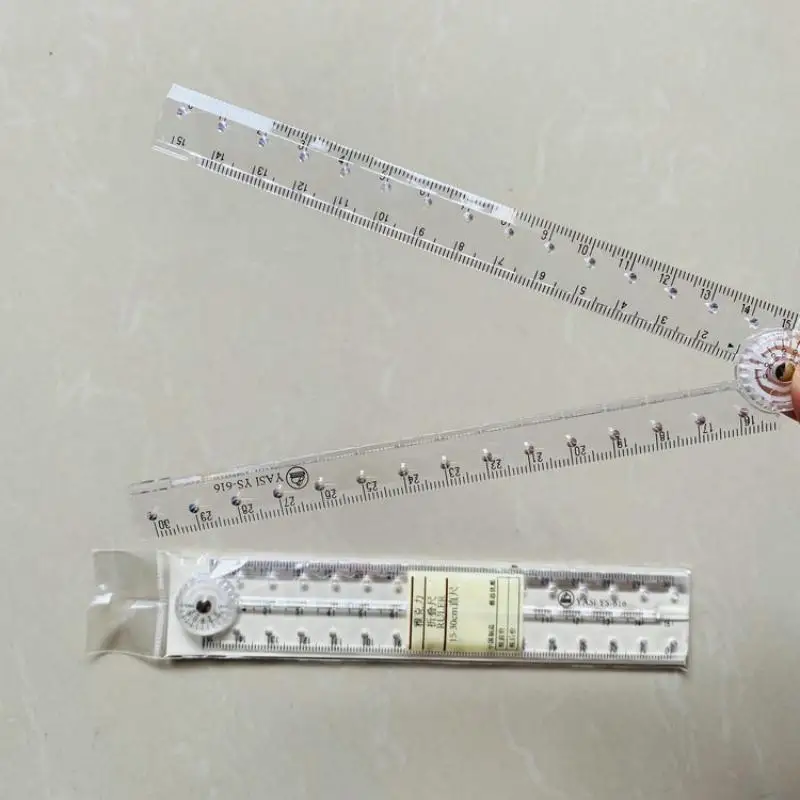 1/5 個シンプルなスケールプラスチック学生描画定規アクリル透明折りたたみ定規学校 & オフィス用ストレート定規