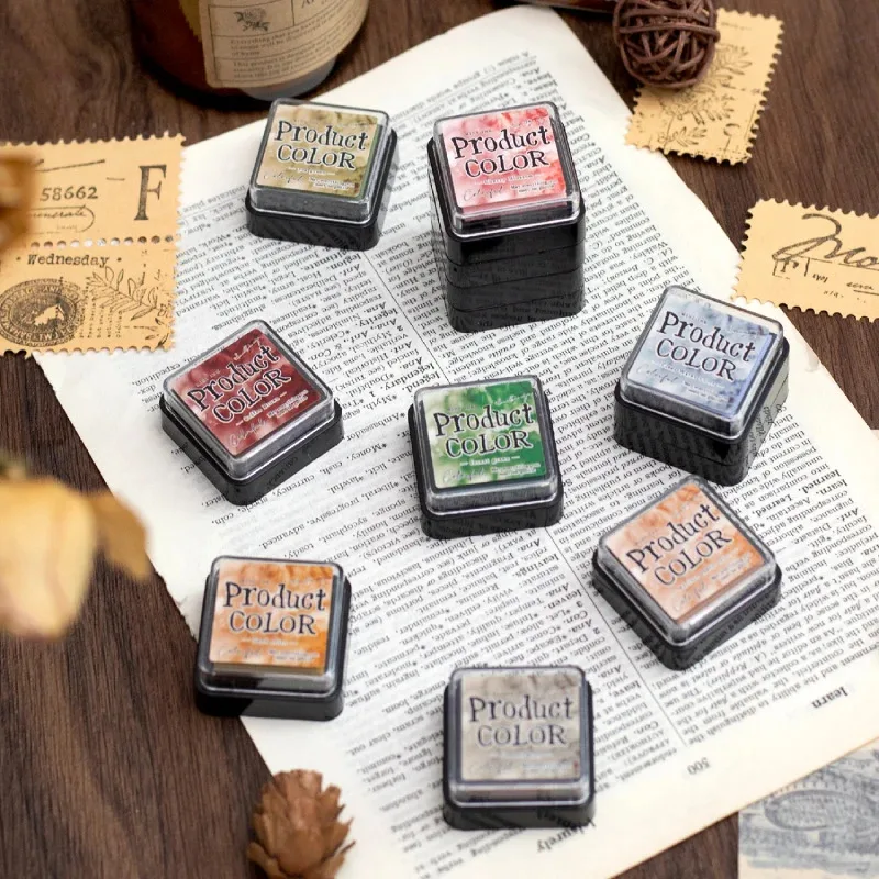 مجلة الذهاب 6 قطعة الملونة متعدد الألوان مختمة ل مخطط Stamps الفن سكرابوكينغ طالب الحبر ختم Inkpad المدرسة الملحقات