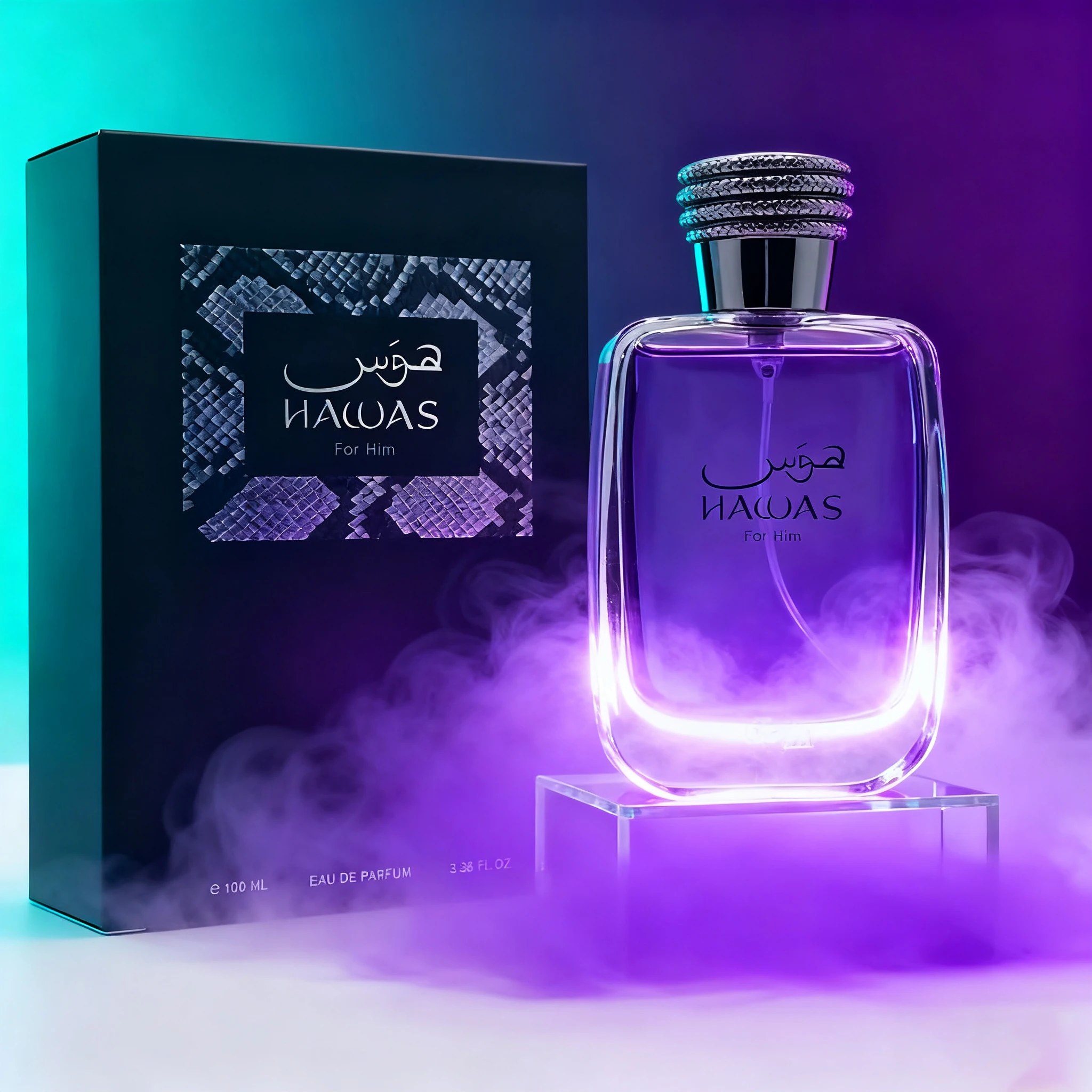 Rasasi Hawas for Him Eau de Parfum Spray 100ml Original Arab Perfumes Lasting Aromatic Aquatic Pheromones Perfume Cologne