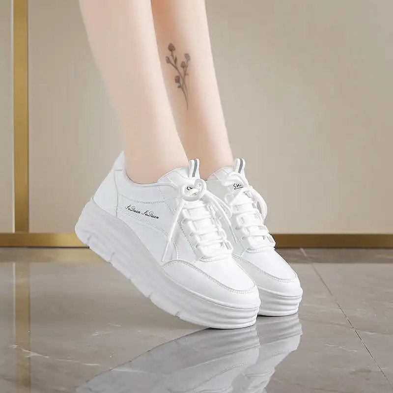 

Legitimate Leather Hip Hop Size 41 Women Boots Running Shoes Sneakers For Womam Women's White Casual Sneakers Sports