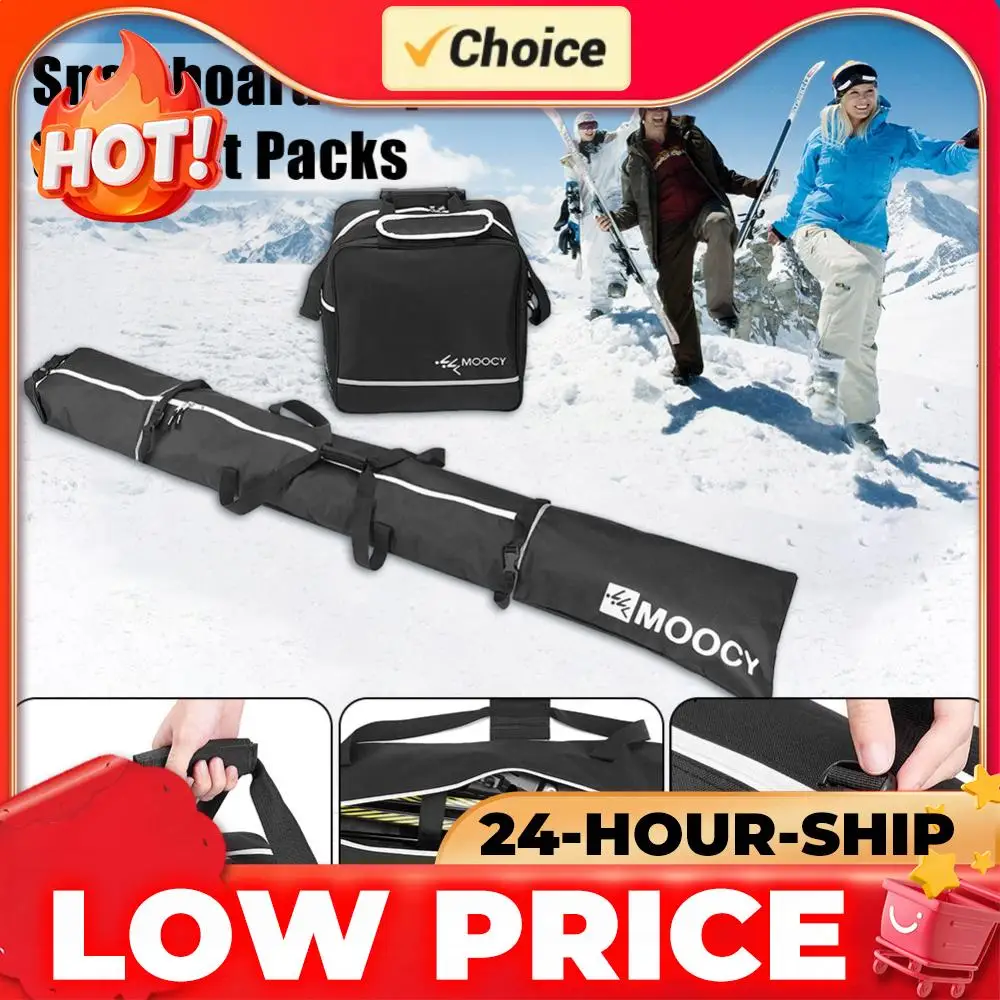 

Комплект сумок для лыж и ботинок: утепленная сумка-даффл для лыж и сумка-тоут для ботинок, дорожный набор для лыж и снаряжения, комплект сумок для лыжного снаряжения для мужчин и женщин