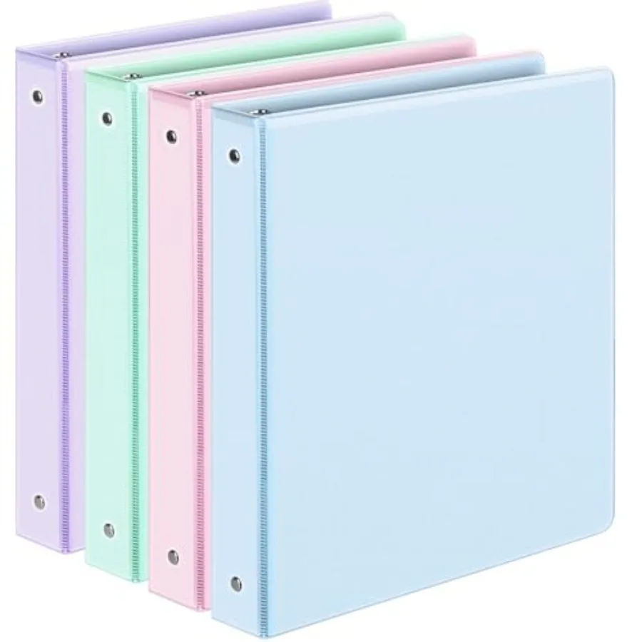 

Extra Durable 3 Ring Binders,"Three Rg Bder, Eco-Friendly and PVC Free, Customizable Clear View Cover for Letter Size 8.5 x ''