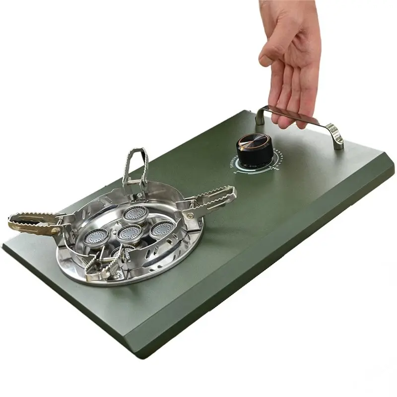 ABUN Portable High-Altitude Gas Stove, Folding Camping Cooker for Outdoor Adventure, Butane Fuel Stove for Picnic Group