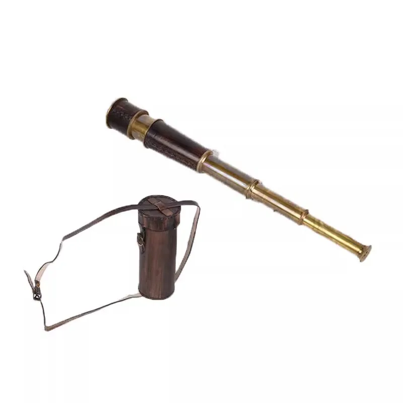 Monocular Telescope Copper Imitation Brass Telescopic Handheld Outdoor Mountaineering Camping