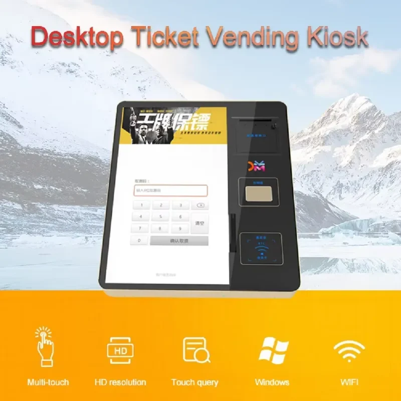Self Service Postal Kiosk Desktop Touch Screen Multiple Ticket Vending 21.5 Inch Kiosk