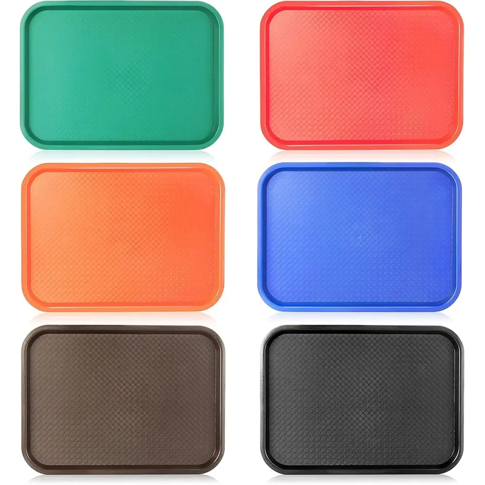 

Набор из 6 подносов для фастфуда, 12x16 дюймов, разные цвета