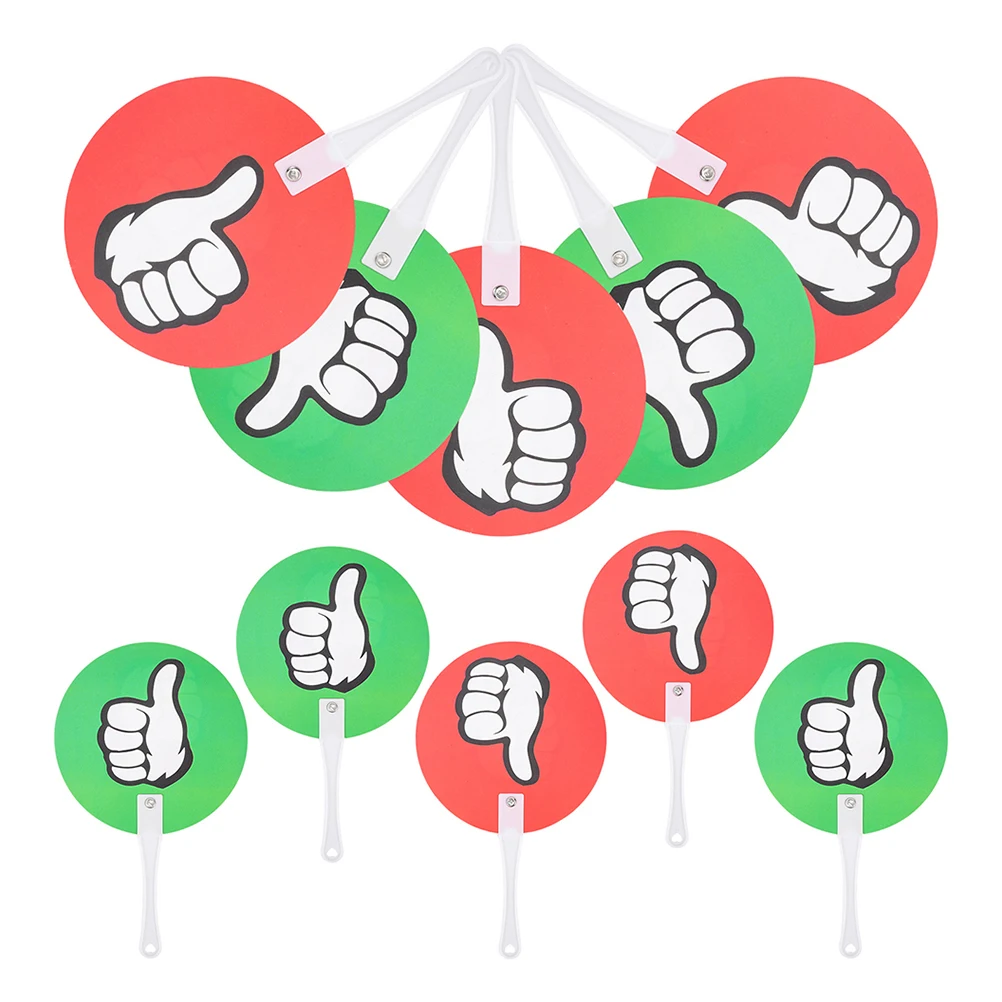 

20 Pcs Voting Paddle Gadgets Supplies Teachers Grouping Sticks Hand Signals Plastic Classroom Interaction Yes No Paddles Green
