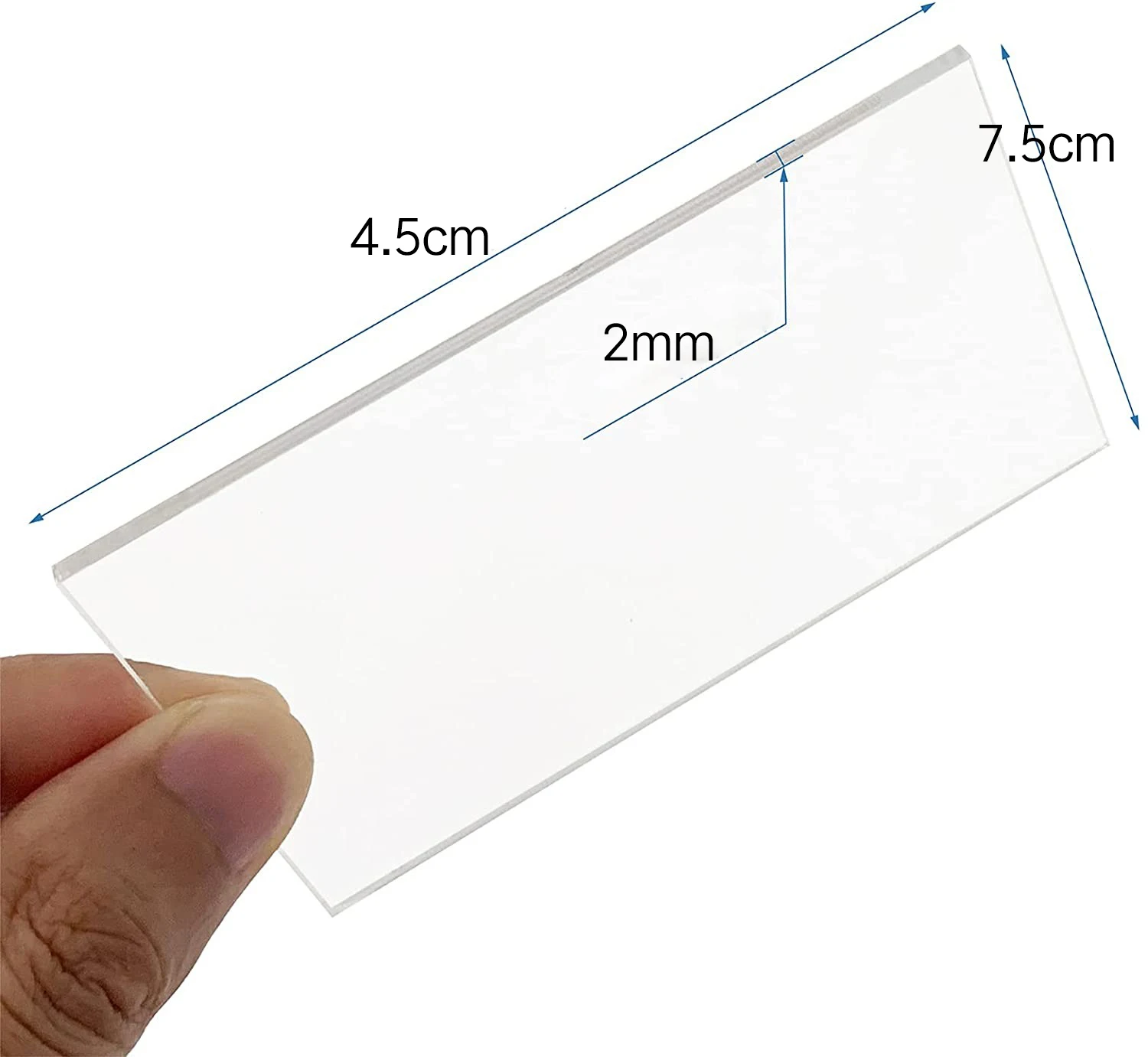 4.5*7.5/5*9cm Clear Acrylic Place Card,20/50/100PCS Blank Rectangle Table Seat Card for Wedding Birthday Party Banquet Food Sign