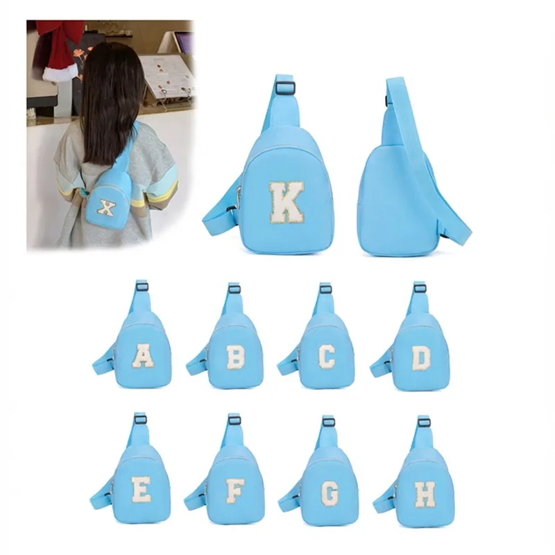 

Легкий нейлоновый детский рюкзак с буквами, снижающий нагрузку, простой и элегантный, для повседневных поездок, небольшой рюкзак через плечо.