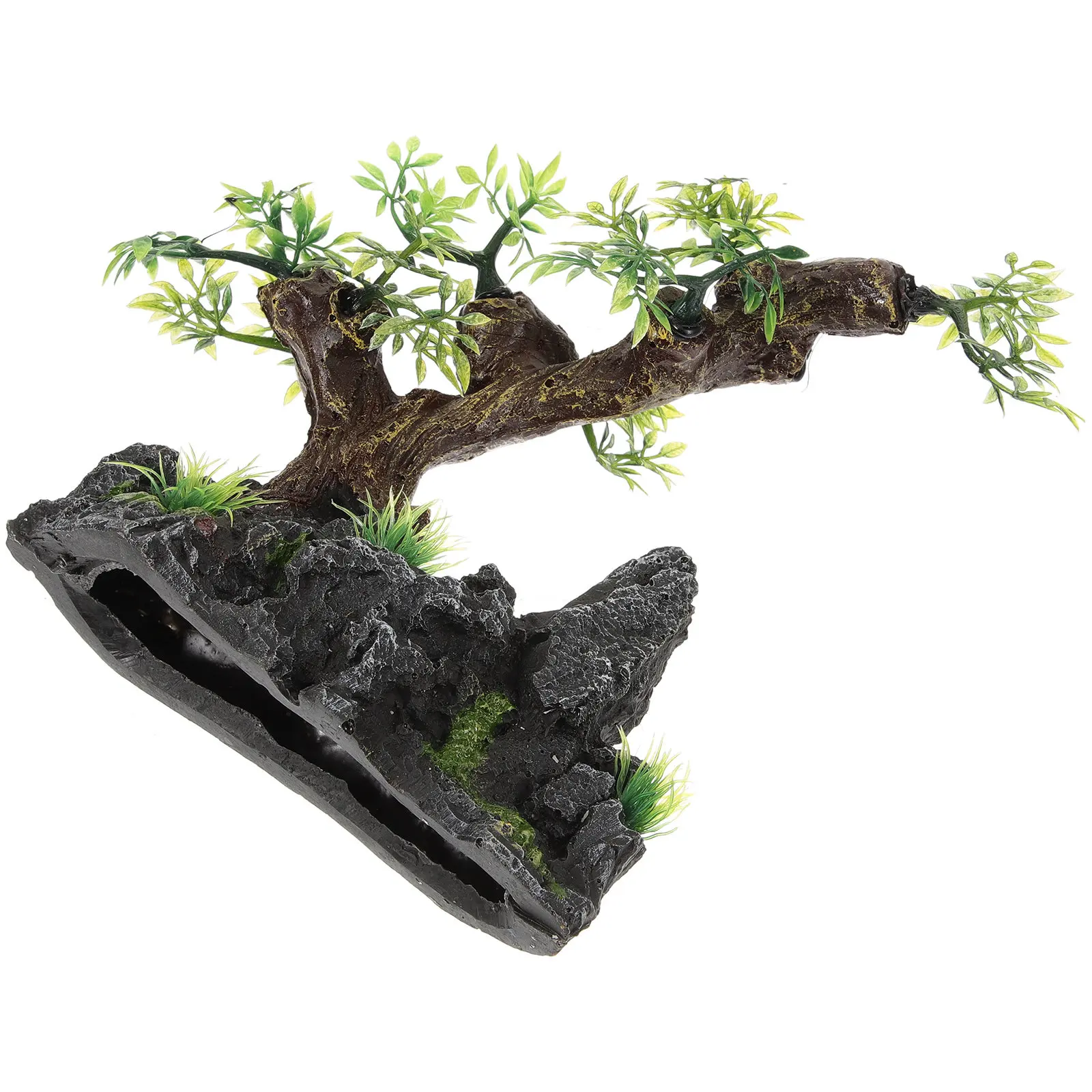 Realistic Resin Pine Tree Aquarium Decoration – Artificial Aquatic Plant for Fish Tank, Natural-Looking Tank Accessory