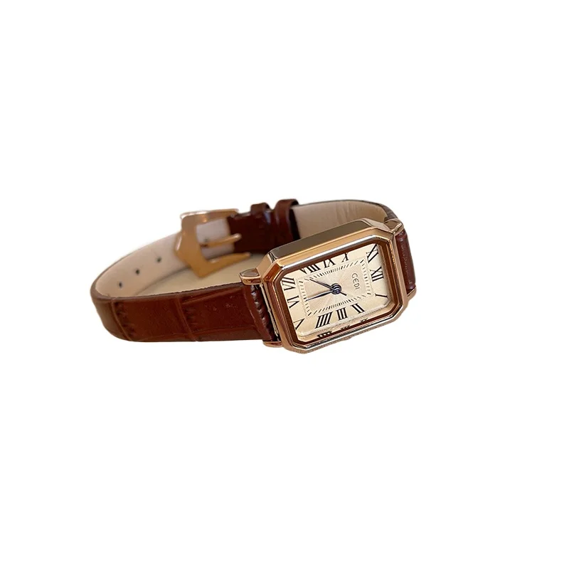 

Square retro trend belt women's quartz watch simple women's watch
