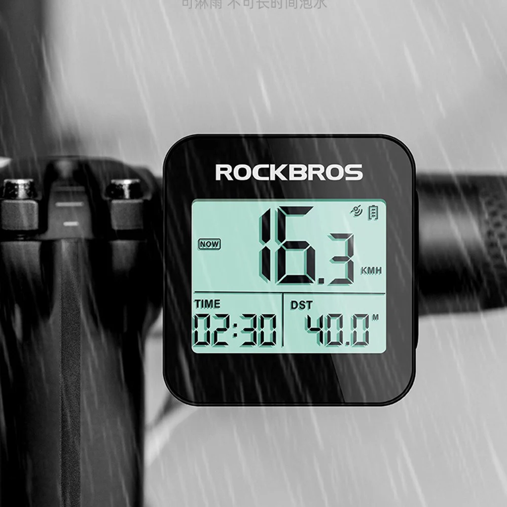 ROCKBROS GPS Bike Computer Speedometer Tracker Cycle Waterproof Automatic Digital Stopwatch Cycling Odometer Bicycle Computer