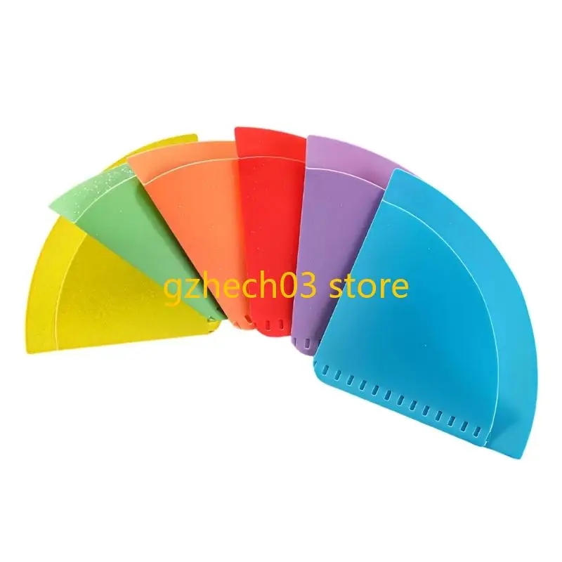 G2AC 6Pcs Triangular Corner Bookmarks Plastic Corner Page Book Marker Book Corner Protectors for Journal Planner Notebook