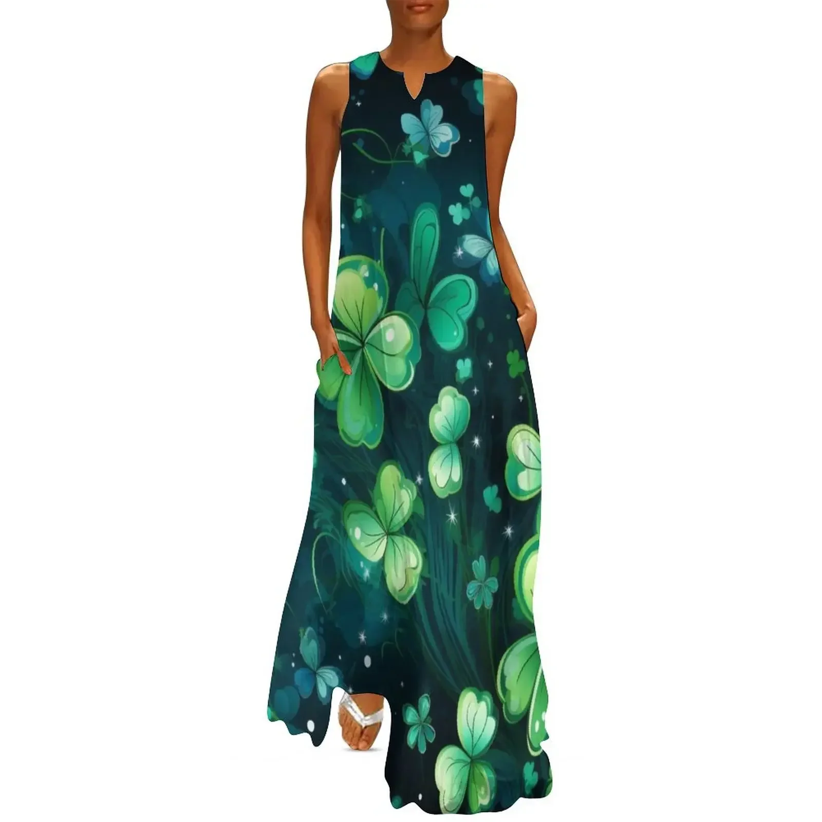 

Lucky Clover Long Dress dresses summer summer dress korean women dress women elegant luxury summer