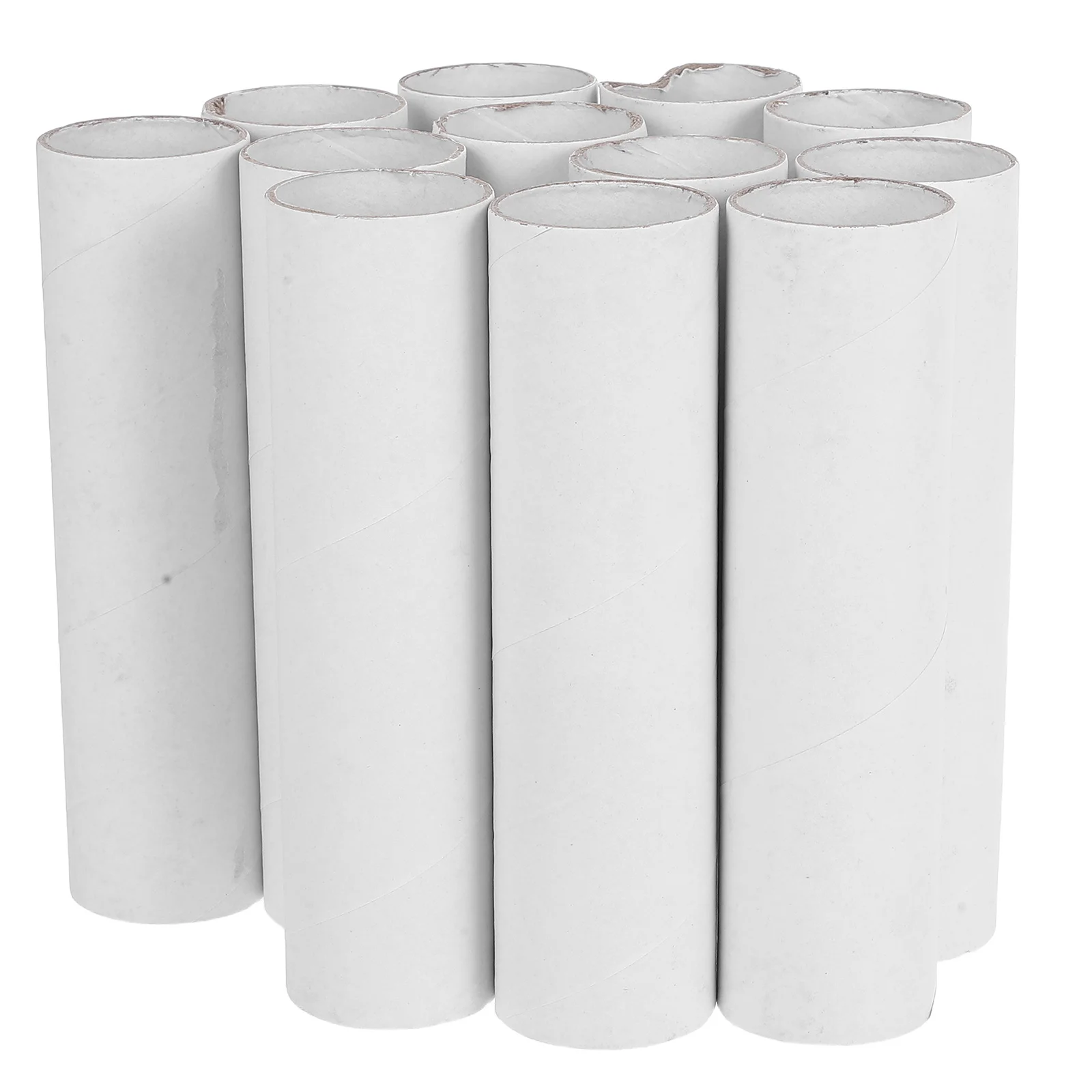 12pcs Kraft Paper Tubes Cardboard Tubes For Art Drawings Storage Shipping Mailing Rolls Craft Projects Protector White