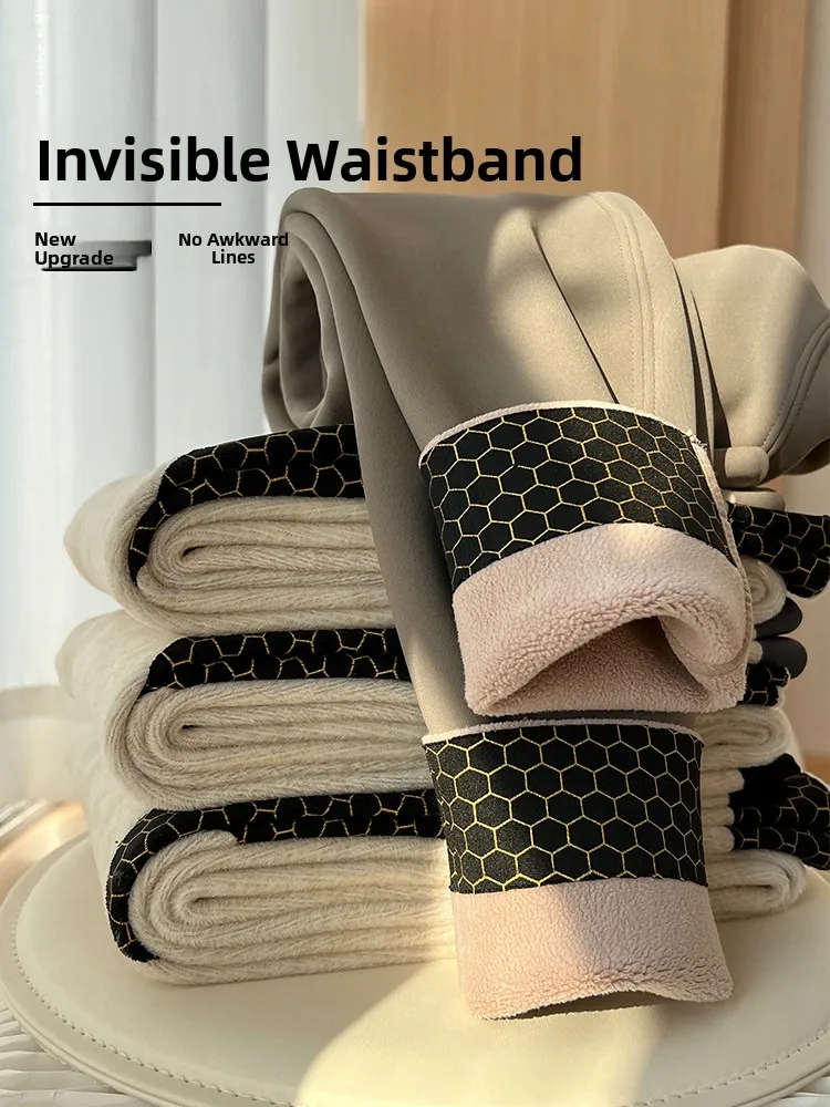 ارتفاع الخصر Thiened Fce اليوغا السراويل النسائية ملابس خارجية شتاء دافئ سستة السندب السراويل البطن سراويل تقليدية