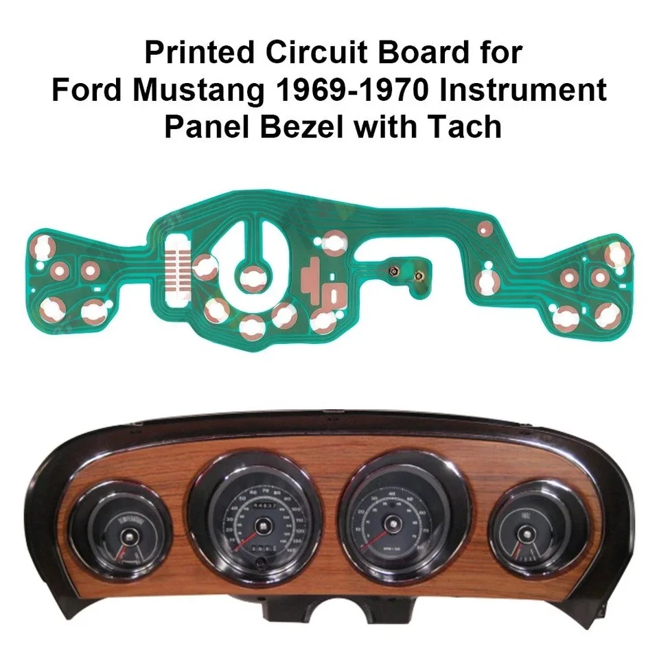 Instrument Panel Bezel Printed Circuit Board for Ford Mustang 1969-70 With Tach