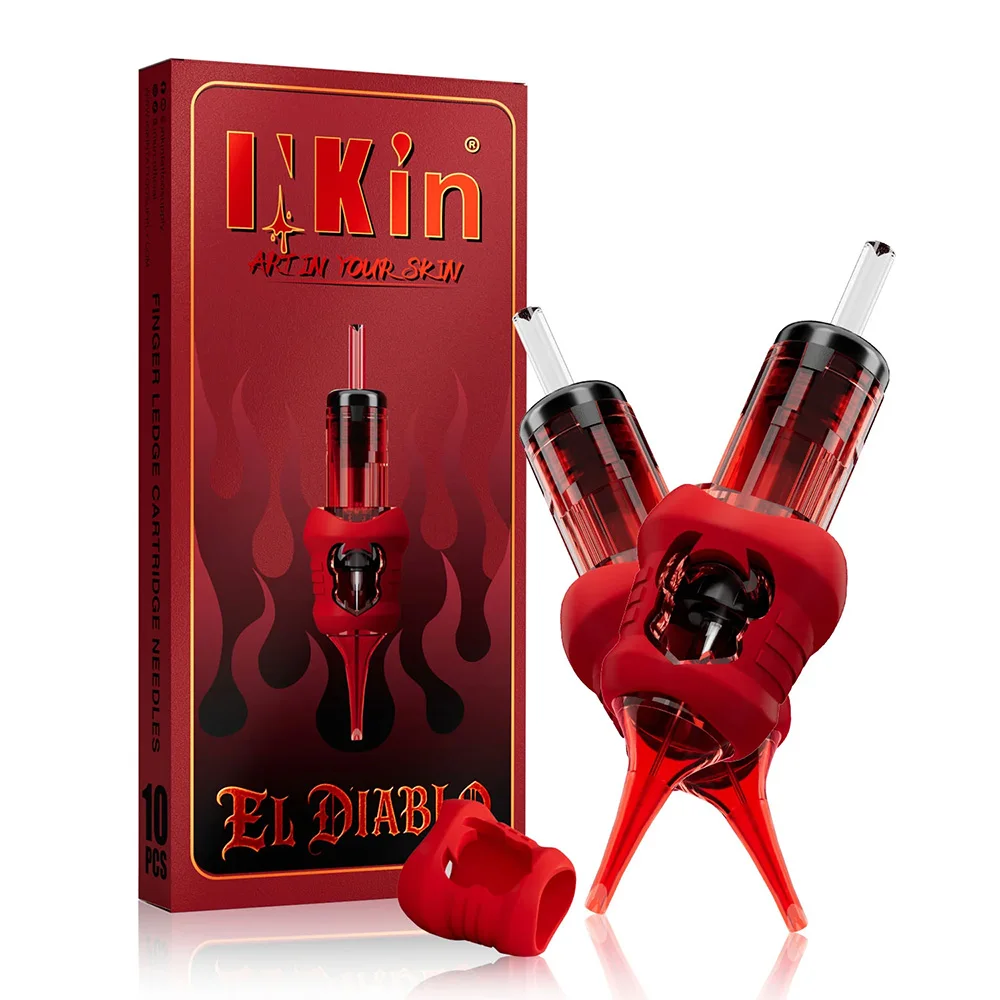 

INKin EL Diablo Disposable Tattoo Cartridges , ABS Blister Pack Precision Professional Tattoo Needles Cartridges Private Label