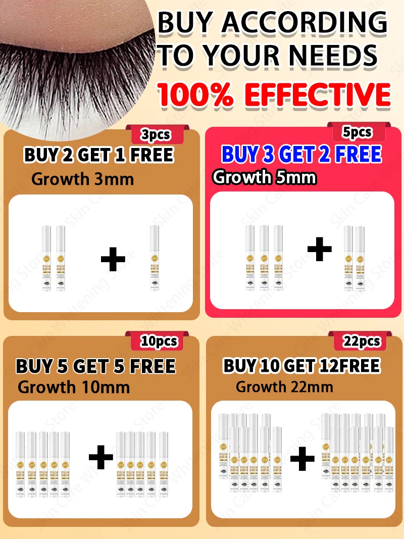 Natural Eyelash Growth Serum For Eyebrow Growth Lengthening Eyelashes Longer Lashes Eyelash Enhancer Product Lash Growth Serum