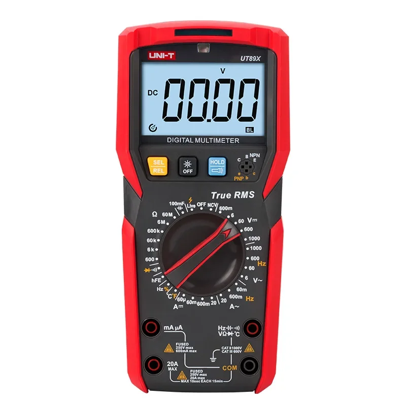 004 Uni-t UT89X Handheld Precise Digital Multimeter True RMS 20A Current DC Voltage Meter Temperature Capacitance Tester 5999-co