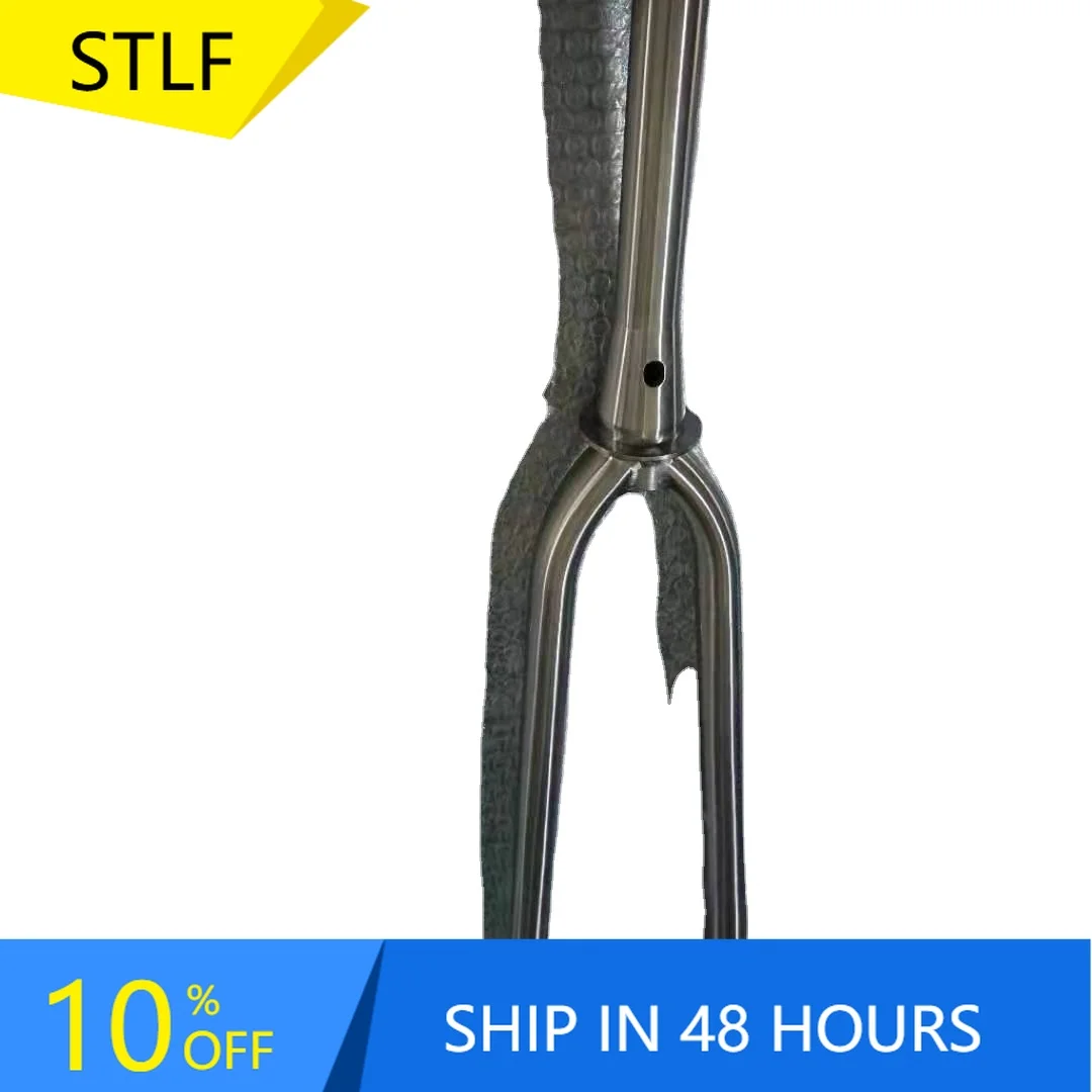 STLF Titanium 700C Gravel Bicycle Parts Front Fork with Thru Axle 100*12
