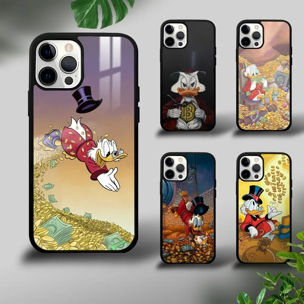 Scrooge McDuck Phone Case For iPhone 16 15 14 13 12 11 Pro Xs Max Mini Plus Celulares Hard Funda