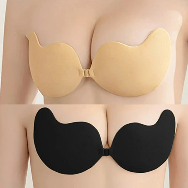 Women Sexy Invisible Strapless Adhesive Stick Bra Strapless Push Up Bras Backless Lingerie Seamless Silicone Bralette Underwear image 4