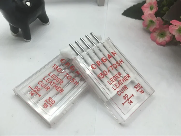 ORGAN SEWING MACHINE NEEDLES 130/705H DOMESTIC LEATHER MIX SIZE GOOD FOR LEATHER OF ALL KINDS (1pack=5pcs)