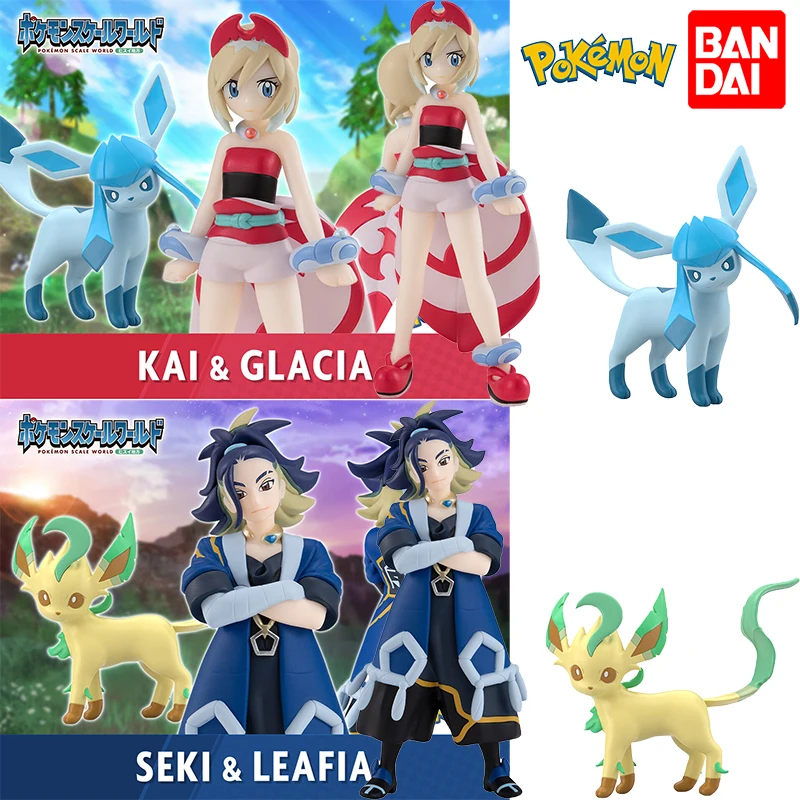 

BANDAI Pokemon SCALE WORLD Hisui Kai Glaceon Seki Leafeon PVC 1/20 Anime Action Figures Model Collection Toy
