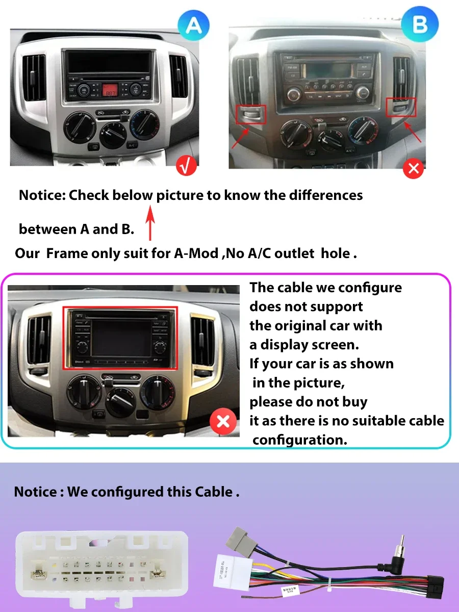 Android Auto For Nissan NV200 NV 200 2009 - 2023 Multimedia GPS Navigation Video radio Player Car Stereo Carplay Monitor Radio