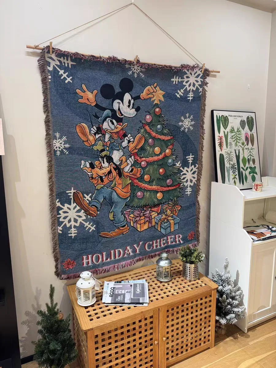 ديزني ميكي الكرتون لطيف قيلولة بطانية الإبداعية kawaii المنزل غرفة نوم الديكور القماش أريكة منشفة أنيمي الطرفية هدية بالجملة