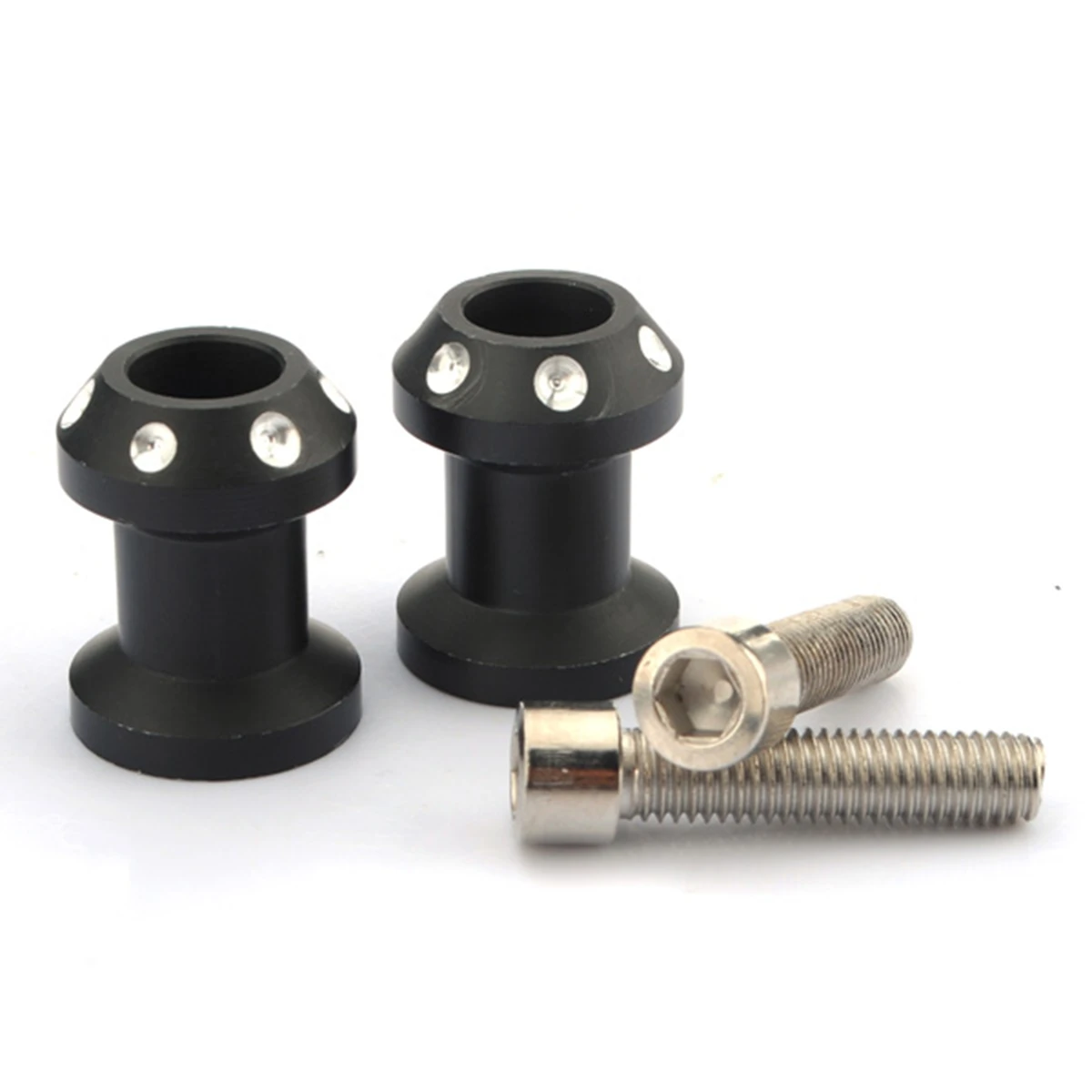 2PCS Black Motorcycle 8mm Swingarm Sliders Spools For Suzuki GSXR 600 750 1000 1100 SV650