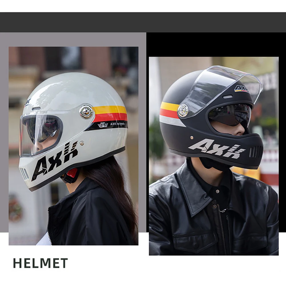 Casco de motocicleta de cara completa EPS para hombres y mujeres, Ventilación de doble visera, casco Retro Para Motocross, bicicleta de calle,